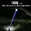 White Laser Wick LCD Digital Display Strong Light Rechargeable Portable LED Flashlight 4