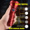 812-BT90 50W Spotlight 3000LM USB Rechargeable LED Flashlight(Black) 3