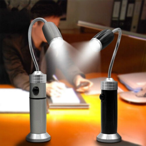 Multi-functional with Magnet Charging Rotary Zoom Turn Work Light Glare Flashlight, XPE Charging Section US Plug(Black) 2