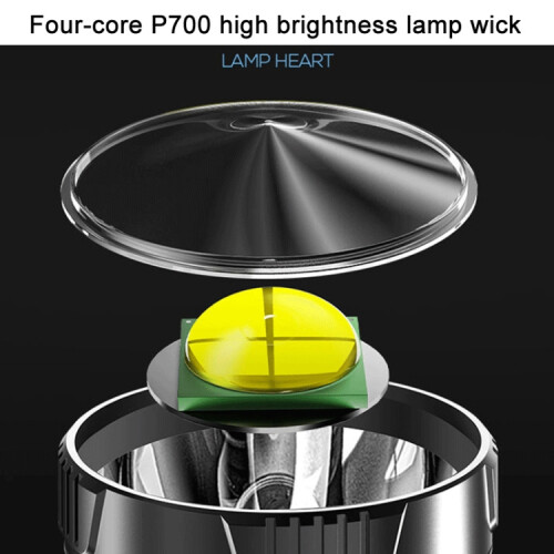 HK788 Strong Handheld Flashlight USB Rechargeable Outdoor Searchlight 2