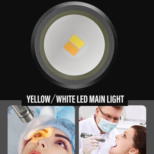 DT005 Φωτιστικό στυλό LED με λευκό και κίτρινο φως, επαναφορτιζόμενη Type-C, με κλι 2