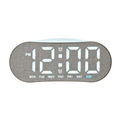 Easy To Use Children Tabletop Digital Alarm-Gray cloth pattern