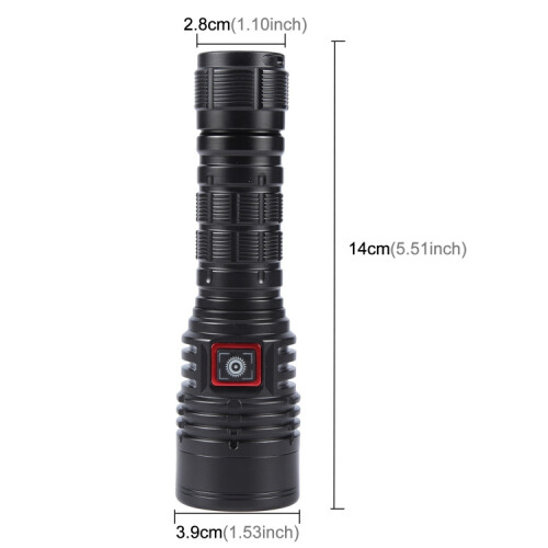 813 T40 1200LM USB Rechargeable LED Flashlight(Black) 1