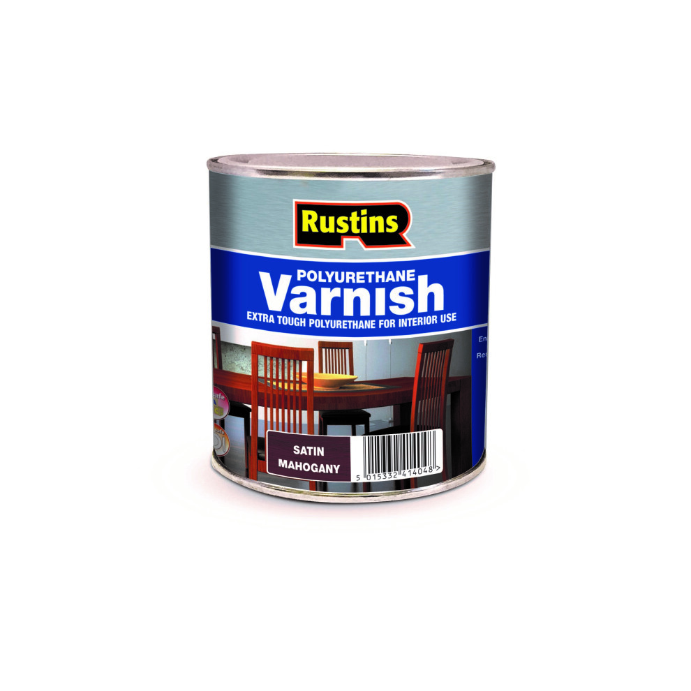 Rustins Polyurethane Varnish Mahogany Satin 1L