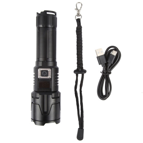 S2301 30W White Laser Wick 1000LM Telescopic Zoom LED Flashlight(Black) 2
