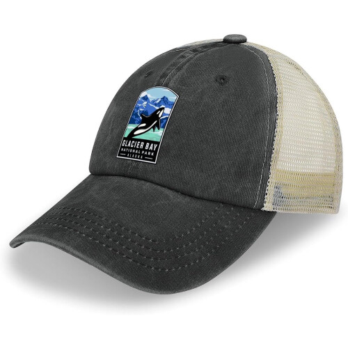 Svart Mesh Truckerkeps Justerbar Snapback 2
