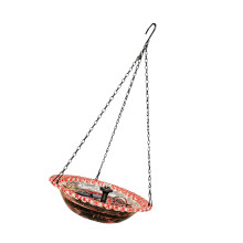 Solar Bird Baths Hangable Shower Bowl Solar Fountain For-Red