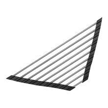 Delicate Triangle Dish Drainer Rack for Small Kitchens-Black