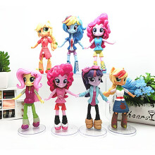 7 pcsRainbow Pony Girl Yunbao Biqi Ziyue Toy Model Doll Machine Twisted Egg Doll Model Ornament