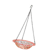 Weather Resistant Plastic Bird Bath For Year Round Use In-Red