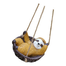 Cute Sloths On Swing Resin Decors Hanging Ornament Perfect For