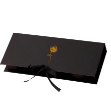Coffret de présentation de fleurs fait à la main,-Noir