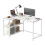 VASAGLE (Maple White) Corner Computer Desk with Adjustable Storage Shelves, L Shaped Gaming Table for Office 2