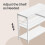 VASAGLE (Maple White) Corner Computer Desk with Adjustable Storage Shelves, L Shaped Gaming Table for Office 4