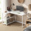 VASAGLE (Maple White) Corner Computer Desk with Adjustable Storage Shelves, L Shaped Gaming Table for Office 5