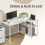 VASAGLE (Maple White) Corner Computer Desk with Adjustable Storage Shelves, L Shaped Gaming Table for Office 7