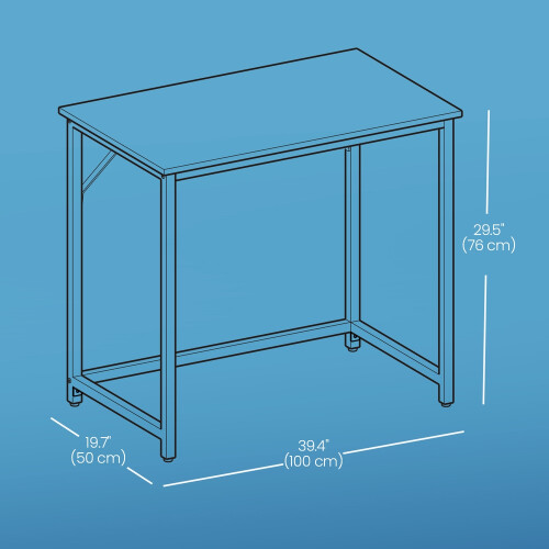 VASAGLE (Maple White) Computer Desk, for Home Study, Bedroom, 100 x 50 x 76 cm 1