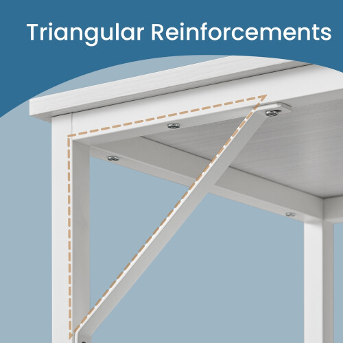 VASAGLE (Maple White) Computer Desk, for Home Study, Bedroom, 100 x 50 x 76 cm 2