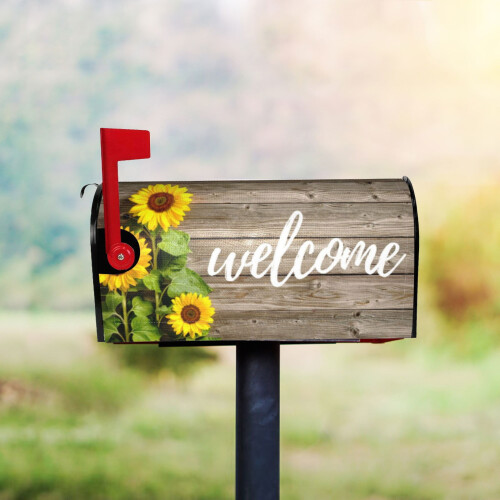 Sunflower Mailbox Cover 18x21 inches Standard Size 1
