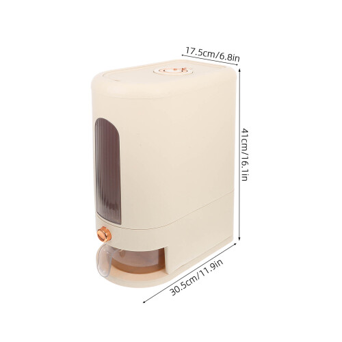 Beige PP Kitchen Storage Container for Rice Flour Nuts and Snacks 1