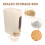 Beige PP Kitchen Storage Container for Rice Flour Nuts and Snacks 6