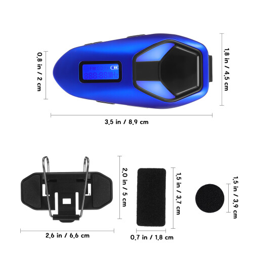 Helm Headset ABS Mit Blau 1