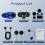 Helm Headset ABS Mit Blau 4
