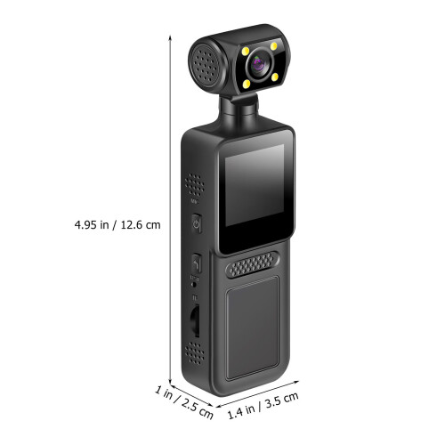 Black Portable Mini Body Camera with Audio Waterproof ABS Case 1
