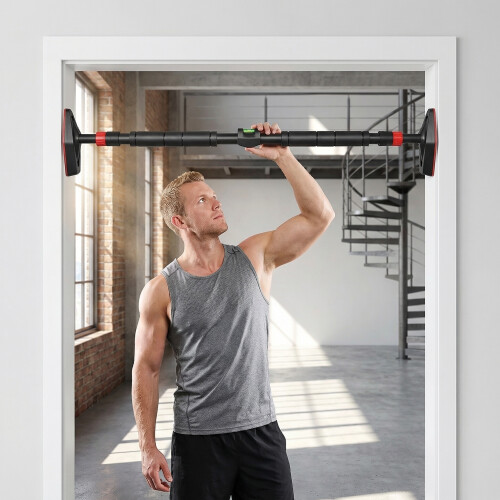 No Damage Adjustable Width Pull Up Bar Doorway Home Gym Exercise 2