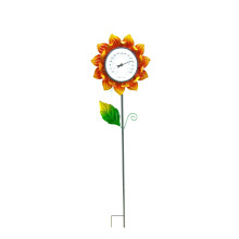Auffälliges Metalltemperaturgerät mit Blumenmotiv für den