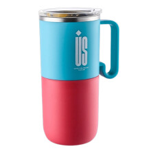 600ML Stainless Steel Coffee Mug With Lid Leak-Proof-blue red