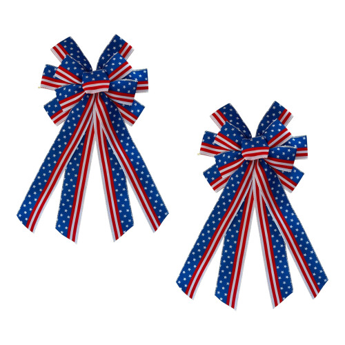 National Flag Patterned Bowknot Ornament For Door Window-2