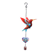 21inch Artistic Hummingbird Wind Chimes With Heart Design For-A