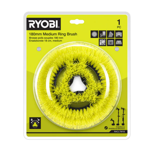 Ryobi Ryobi 180mm Medium Ring Power Scrubber Brush RACLTM18 1
