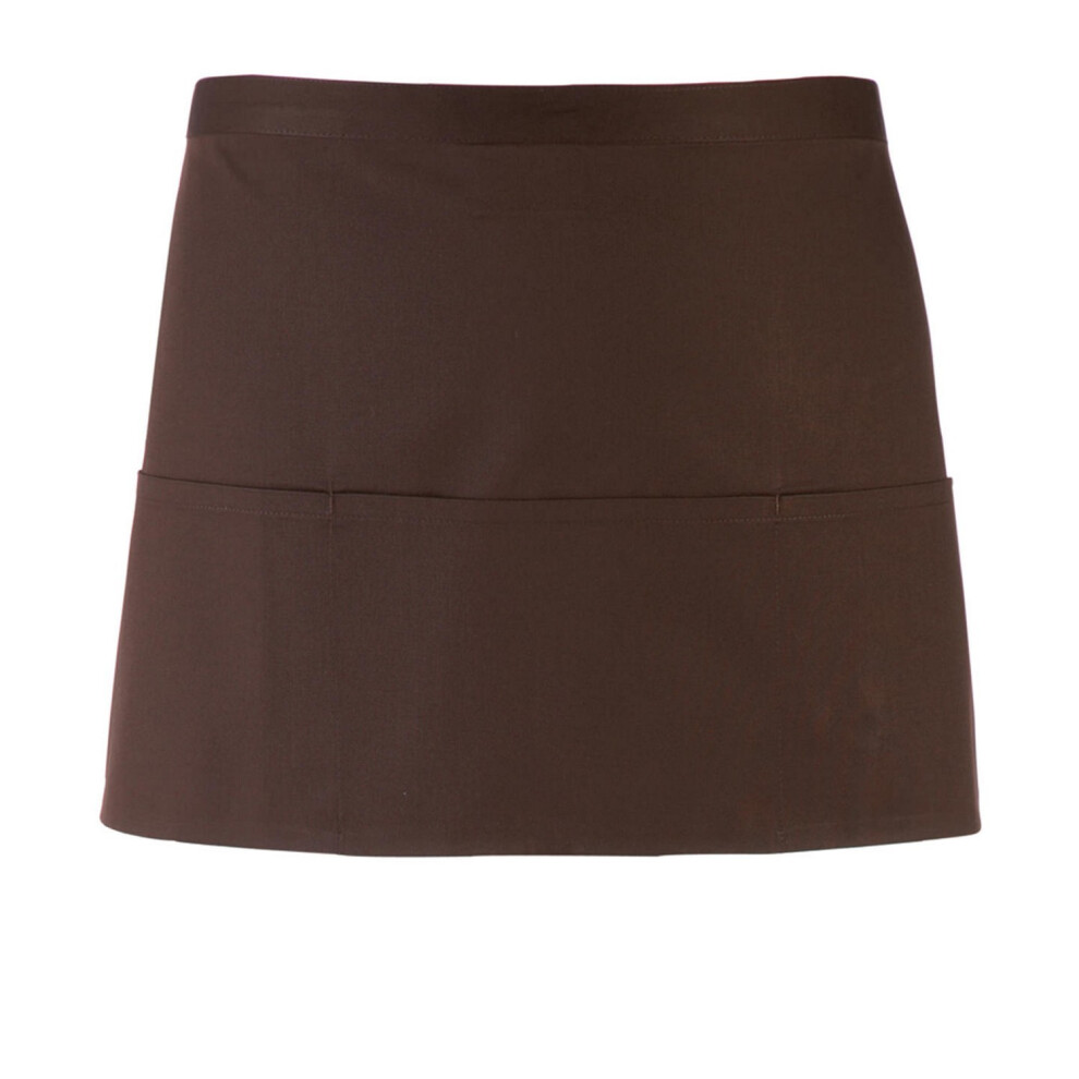 (One Size, Brown) Premier Colours 3 Pocket Short Apron 5063470681167