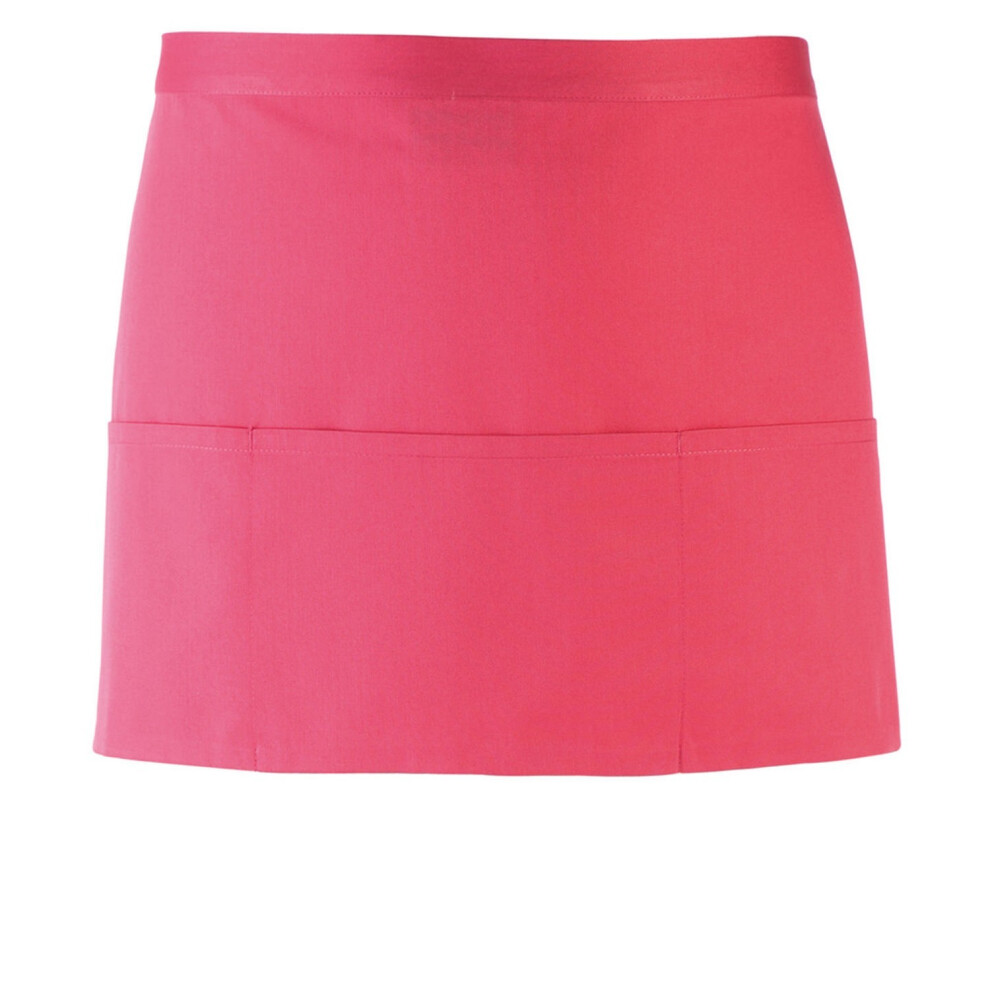 (One Size, Fuchsia) Premier Colours 3 Pocket Short Apron 5063470681129