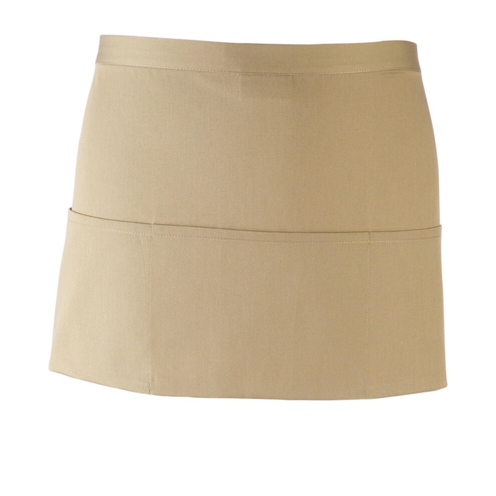 Premier (One Size, Khaki) Colours 3 Pocket Short Apron