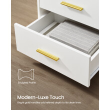 (Cloud White) Set of 2 Side End Tables with LED Lights, USB Ports, Charging Station, Drawers and Open Shelf