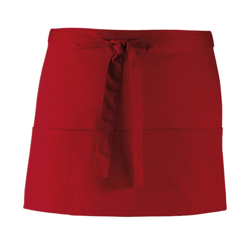 Premier (One Size, Burgundy) Colours 3 Pocket Short Apron