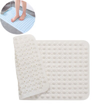 Tappetino da bagno extra large, quadrato antiscivolo da 45  78 cm con fori di drenaggio, in comodo materiale TPE naturale adatto ai bambini,