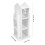 1Set Multifunctional White Wood Rotating Bookcase Toddler Storage Rack 2