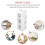 1Set Multifunctional White Wood Rotating Bookcase Toddler Storage Rack 4