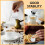4pcs White Ceramic Sauce Jugs With Comfort Grip Handle And Chic 6