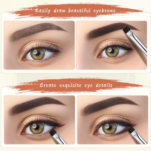 3 επίπεδα πινέλα μακιγιάζ με γωνία - φρύδια/eyeliner/σκιά ματιών - εξαιρε 2