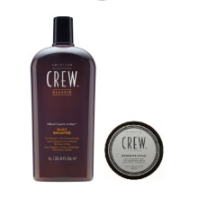 American Crew Daily Moisturizing Shampoo 1000ml and Grooming Cream 85g