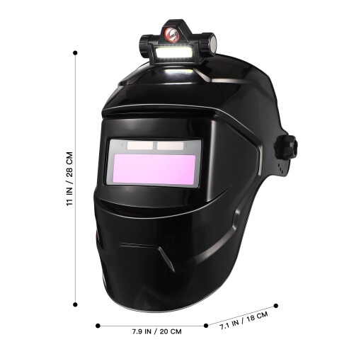 Auto Darkening Welding Large Viewing Mask with Solar 1