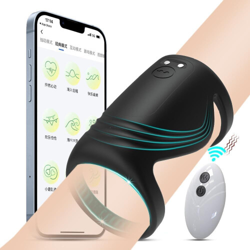 Remote Control Vibrating Ring Massager, Rechargeable Wellness Device for Couples 2