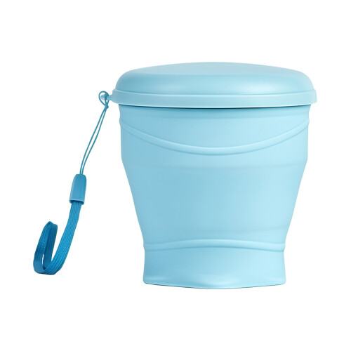 Flexibler Trinkbecher im Taschenformat, 260 ml, für-Blau