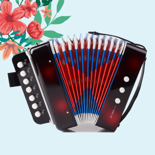Percussion Button Accordion Musical Instrument Educational Puzzle Toy 1