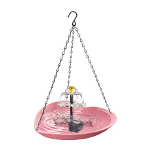 Decorative Solar Birdbath For Balcony Camping Sun-Pink